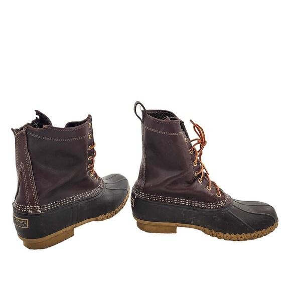 Men’s Bean Boots LL Bean Brown Waterproof Vintage Hiking Gore Tex Size 11.5 - Picture 10 of 14